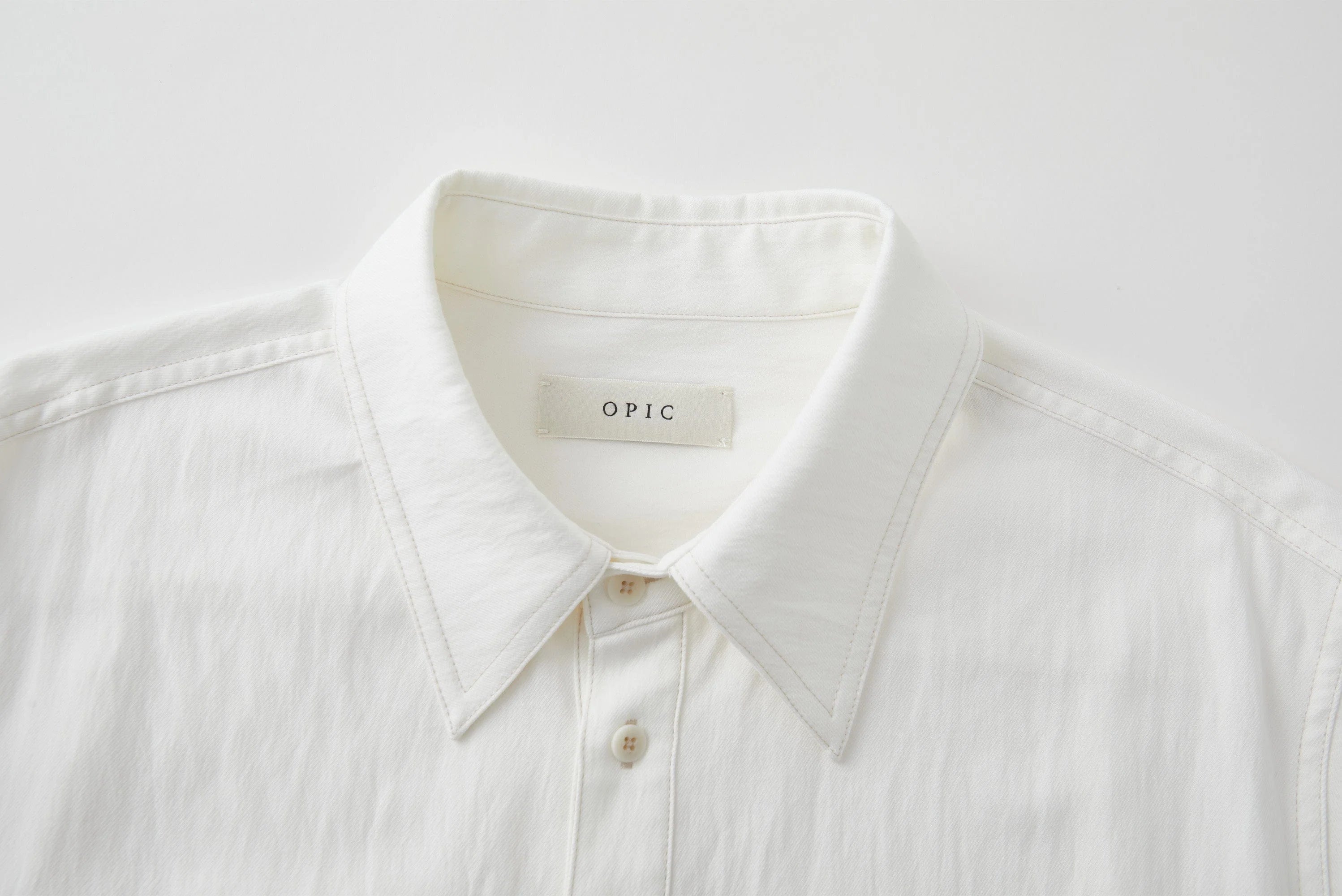 OPICLOTH Minimal Stitch Tencel-Blend Shirt