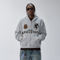 F2CE Crest Emblem Patch Zip-Up Hoodie