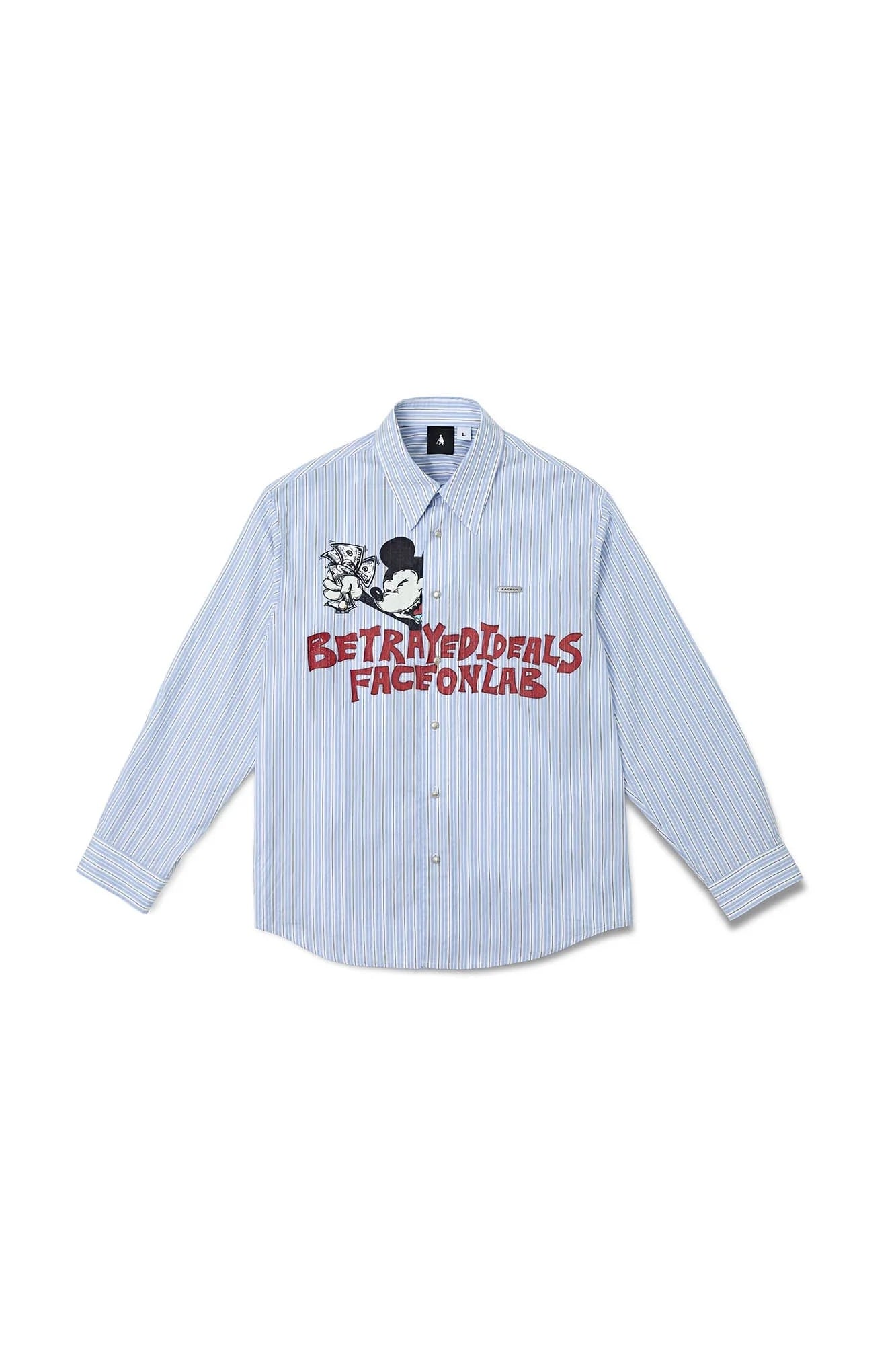 FACEONLAB Betrayed Ideals Pinstriped Shirt