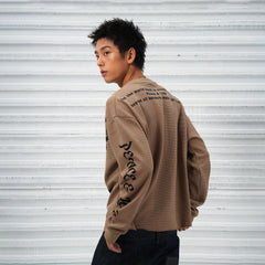 VINKID Pigeon Graphic Waffle Sweatshirt