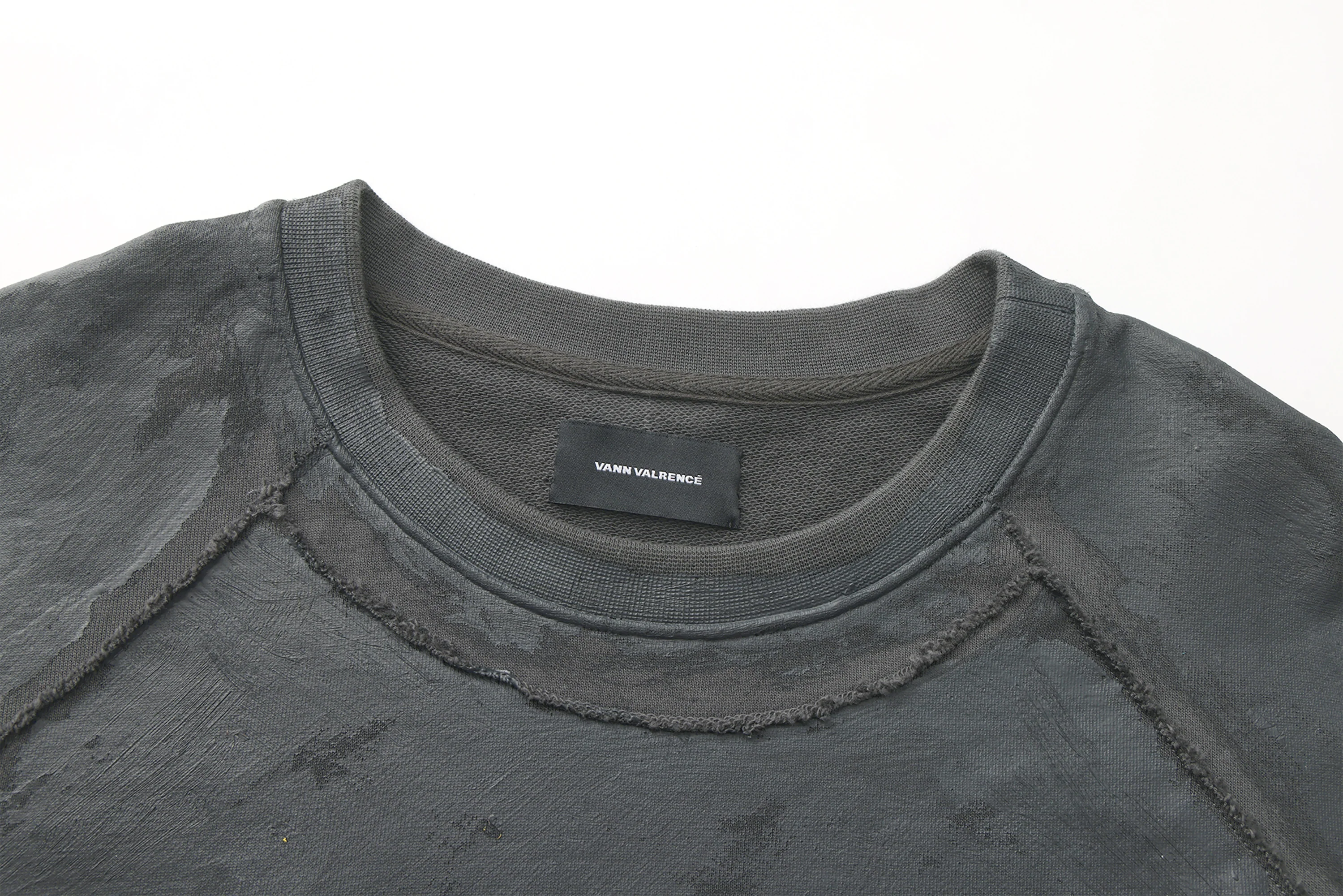 VANN VALRENCE Retro Graffiti Oversized Sweatshirt