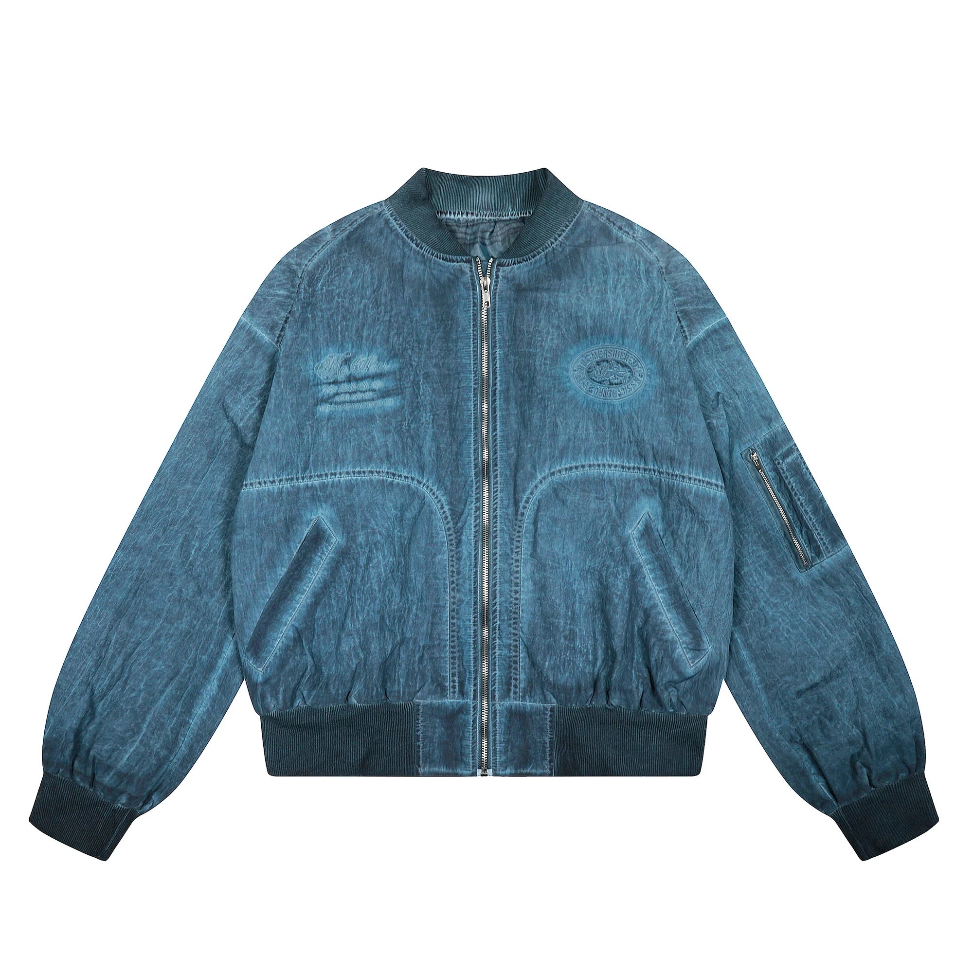 CLP Faded Crinkled Bomber Jacket