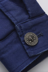 LUUUCAM Classic Distressed Washed Denim Jacket