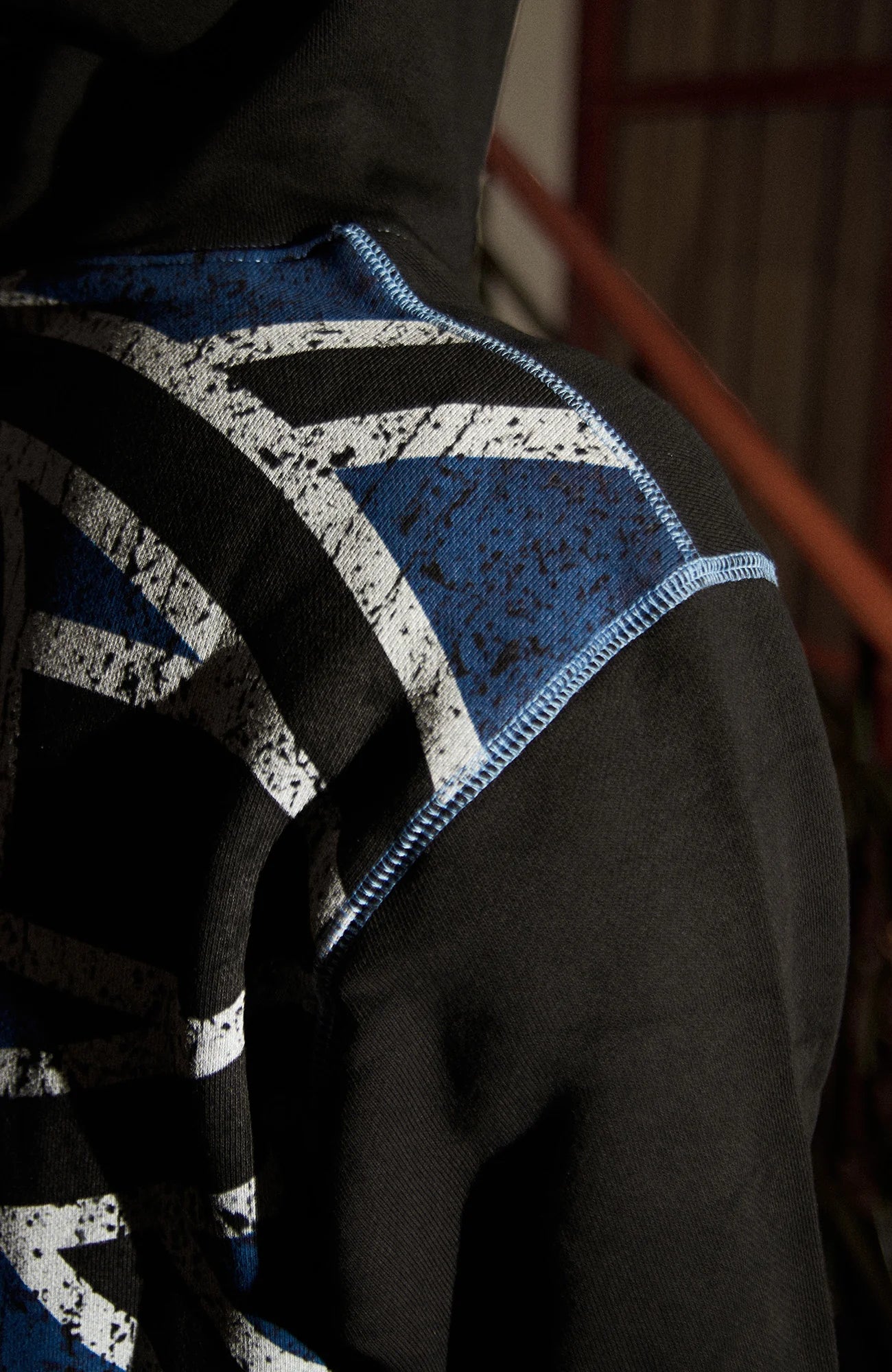PHANTOMHUNTER Diamond Graphic Cropped Zip Hoodie