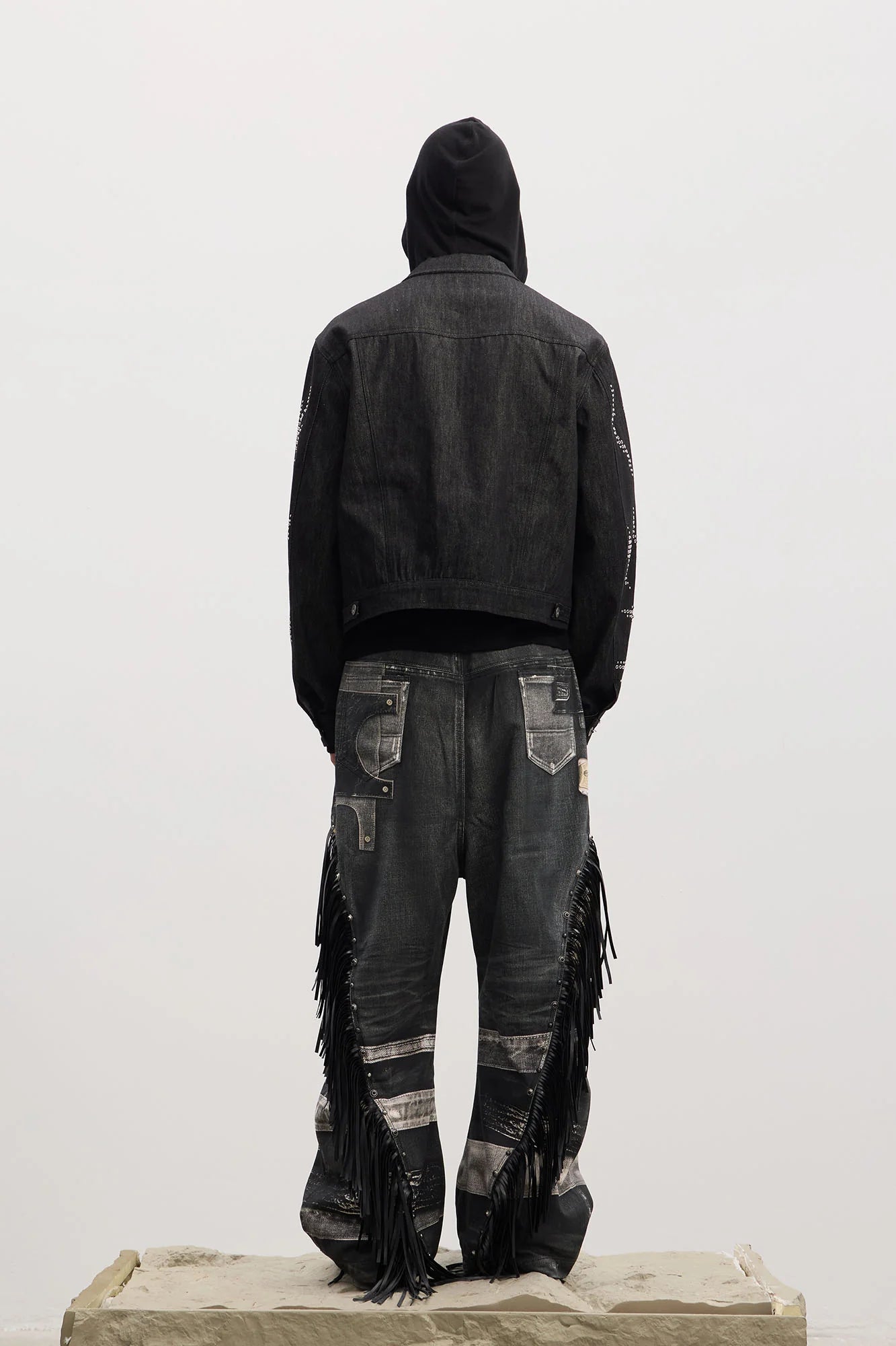 DND4DES Fringe Full-Print Baggy Jeans