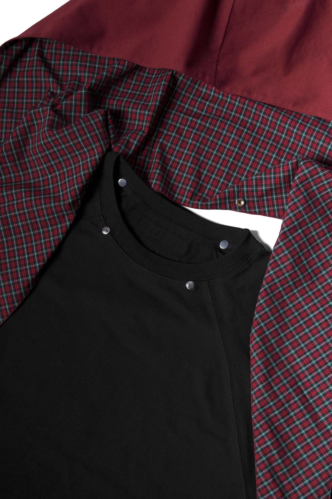 RELABEL Detachable Hood Long-Sleeve Tee Black