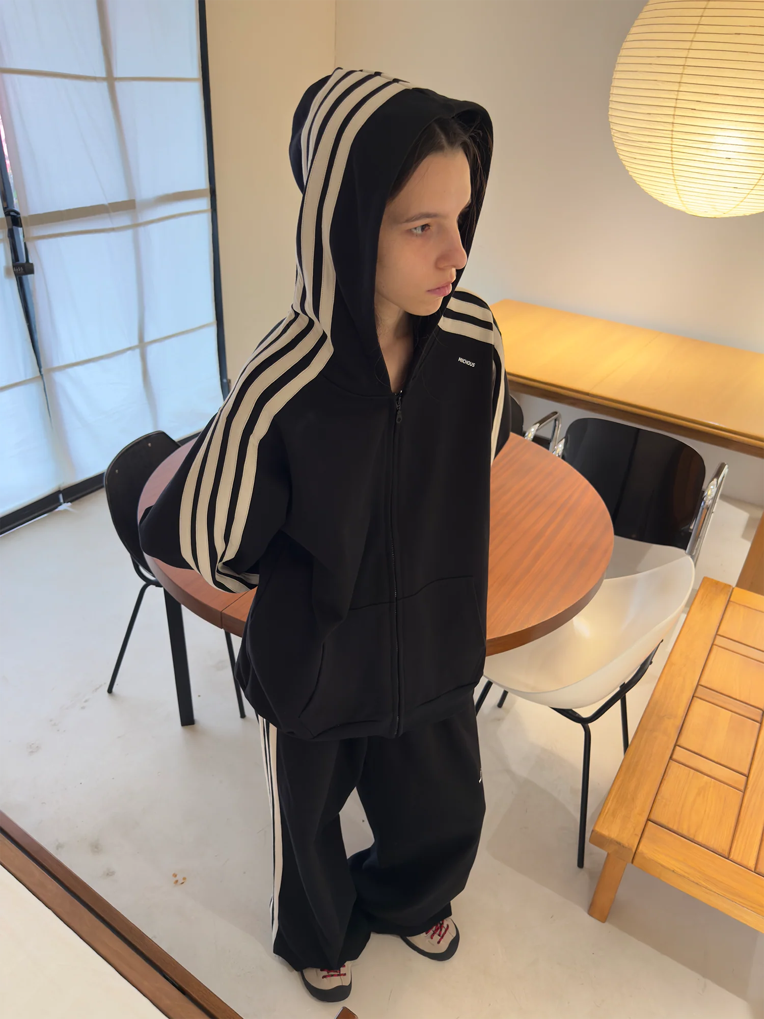 MIICHOUS Essential Stripe Wide-Leg Pants