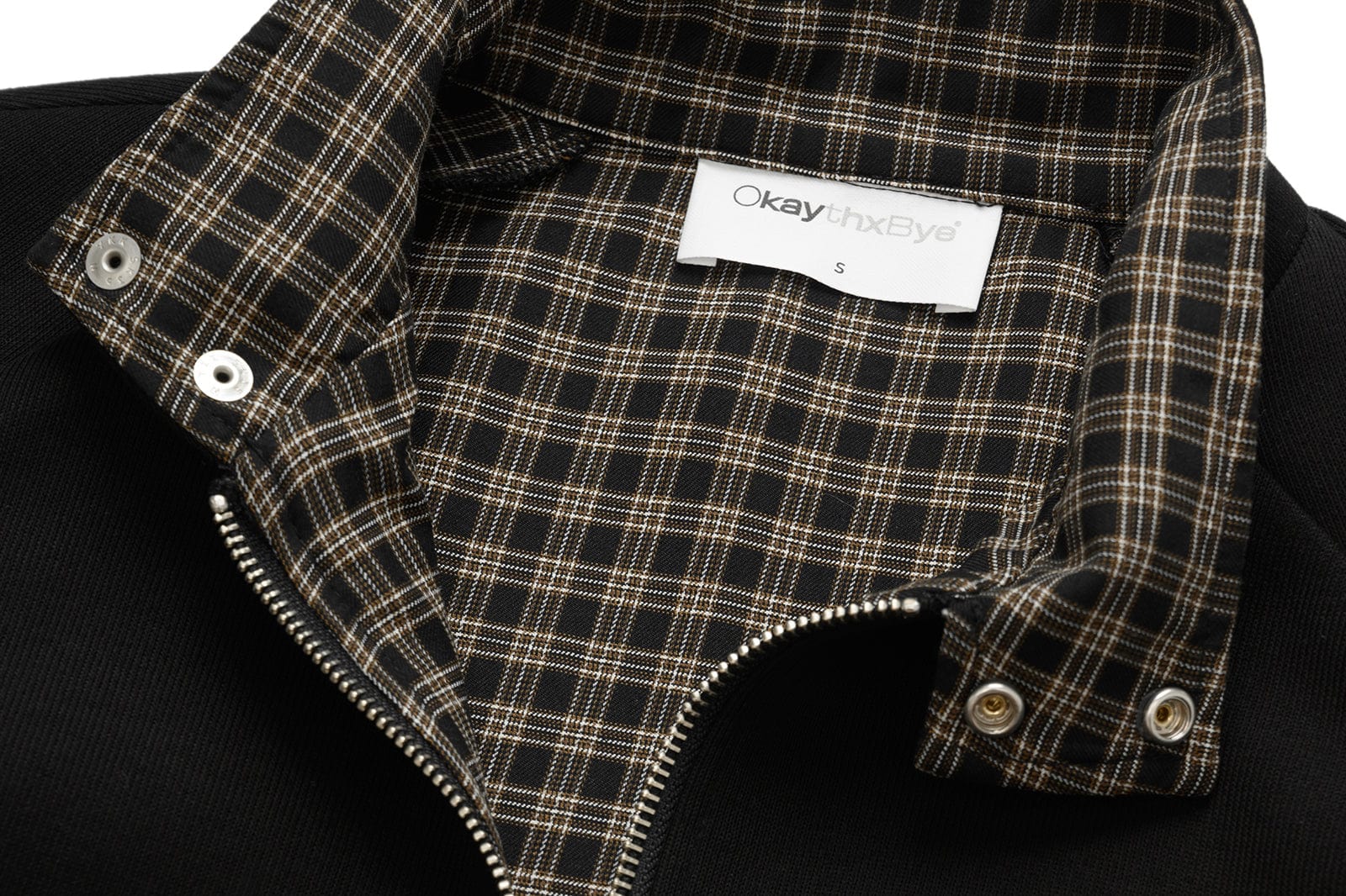 OKAYTHXBYE Checker-Lined Harrington Jacket