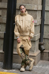 STEEPC Camo-Spliced Baggy Pants