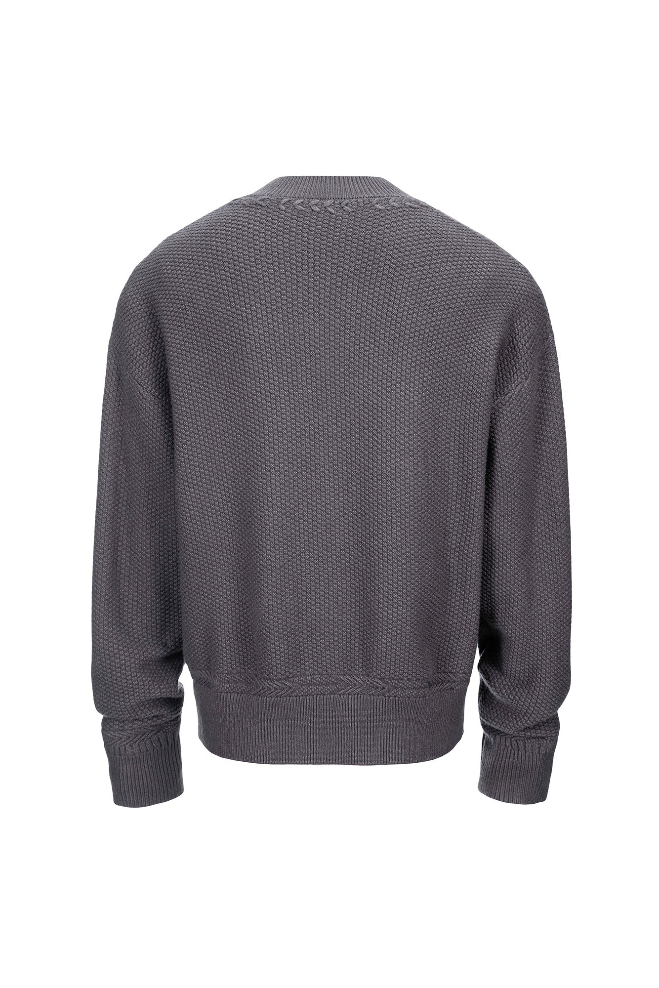 CATSSTAC Wheat-Weave V-Neck Oversized Sweater