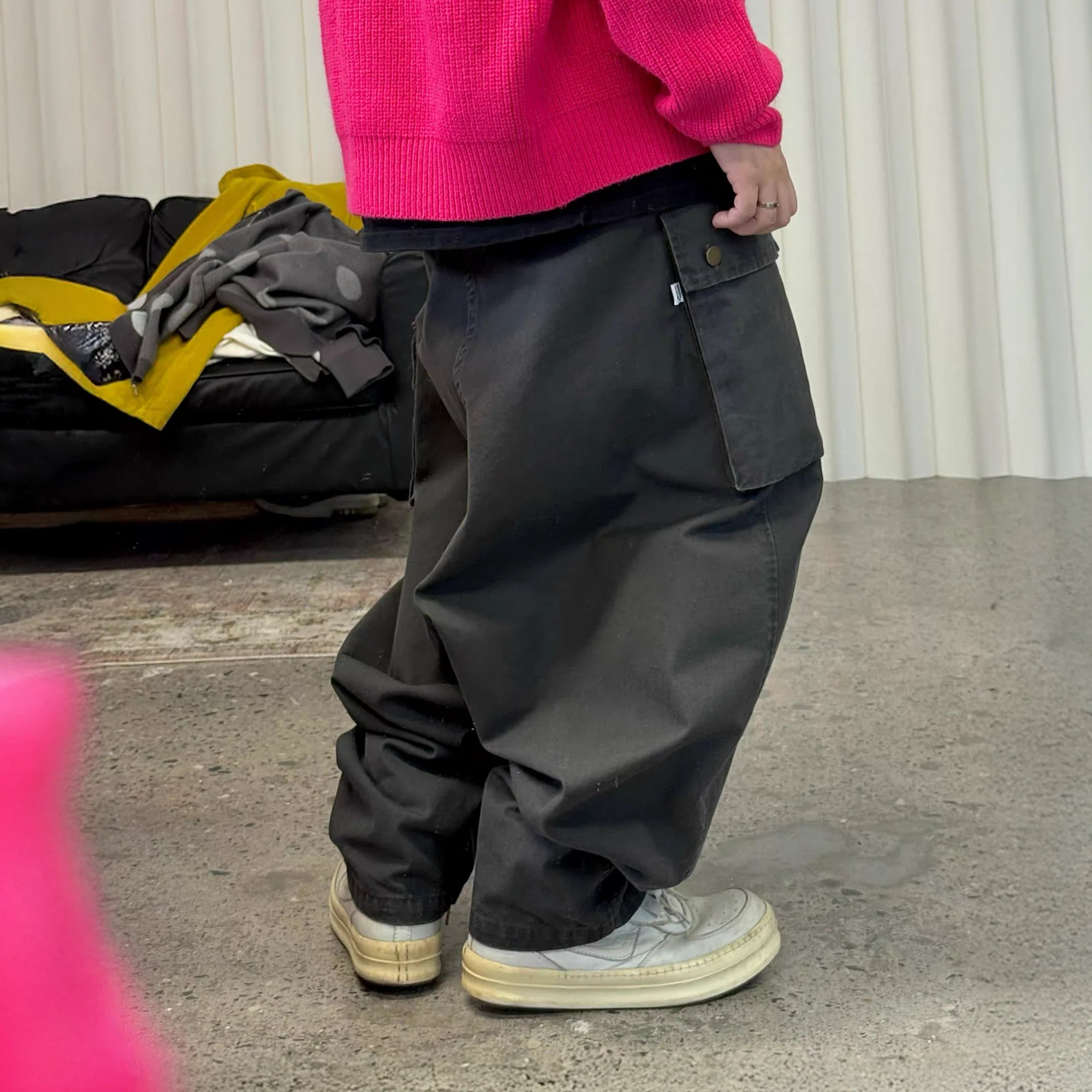 ME DA IGUAL Washed Multi-Pockets Tappered Cargo