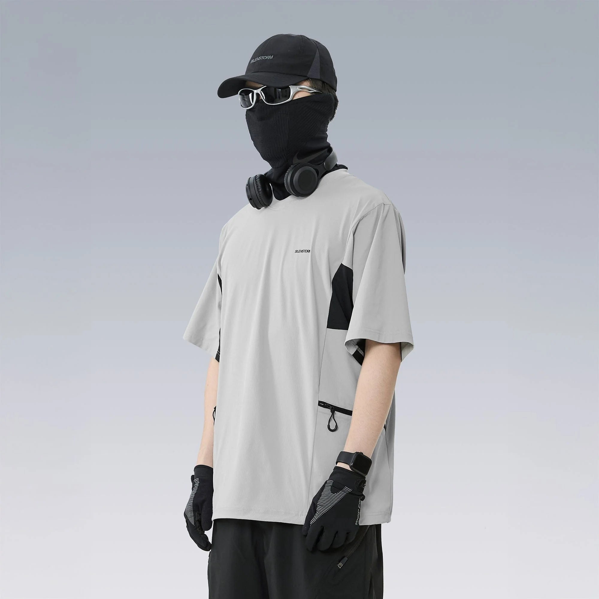 SILENSTORM Tech Panel Drawstring-Hem Quick-Dry T-Shirt