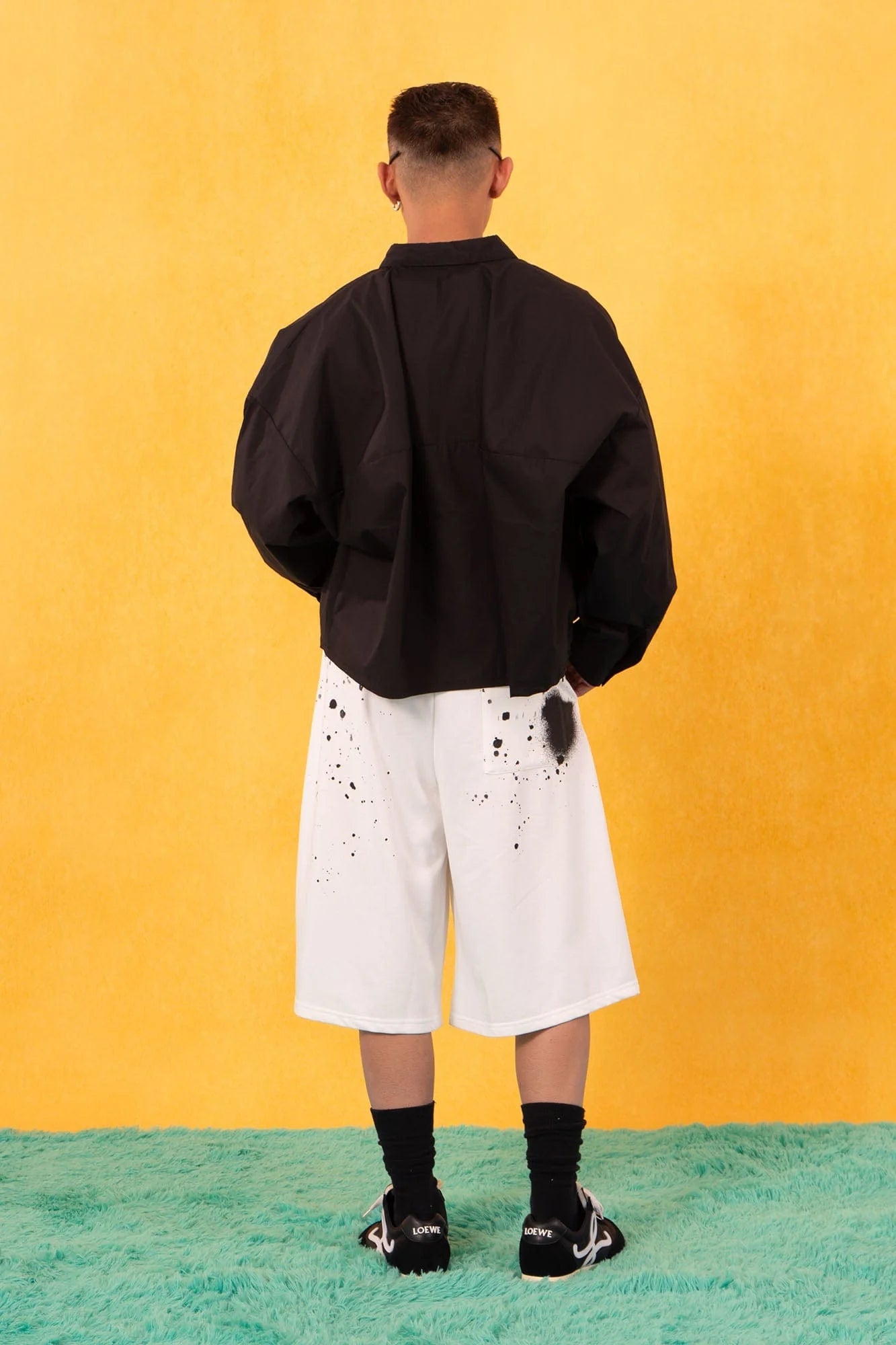 CLP Cropped Drawcord Hem Panel Shirt
