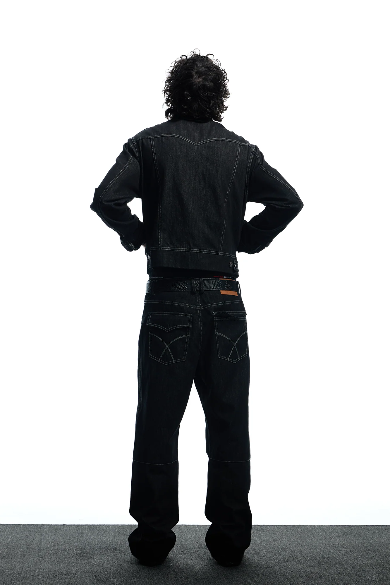 DND4DES Studded Raw Denim Flare Jeans