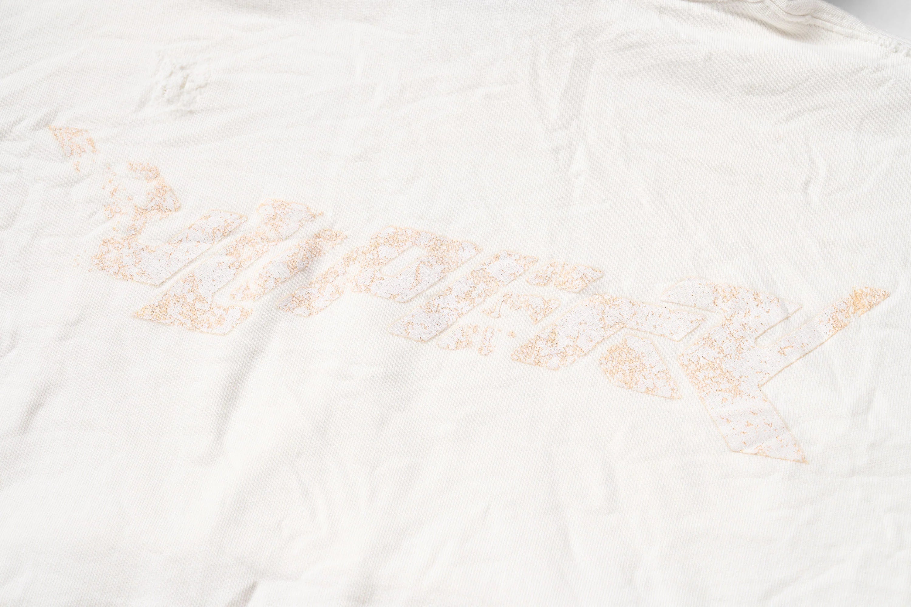 ULIPERY Dirty Fit Distressed Crinkled Hoodie White