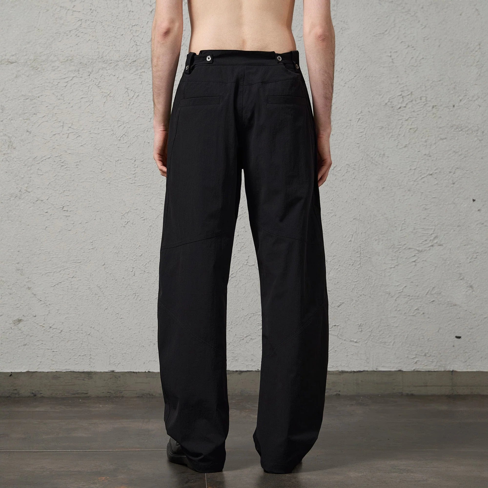 ORGANIC EMOTION Retro Spliced Curved Pants