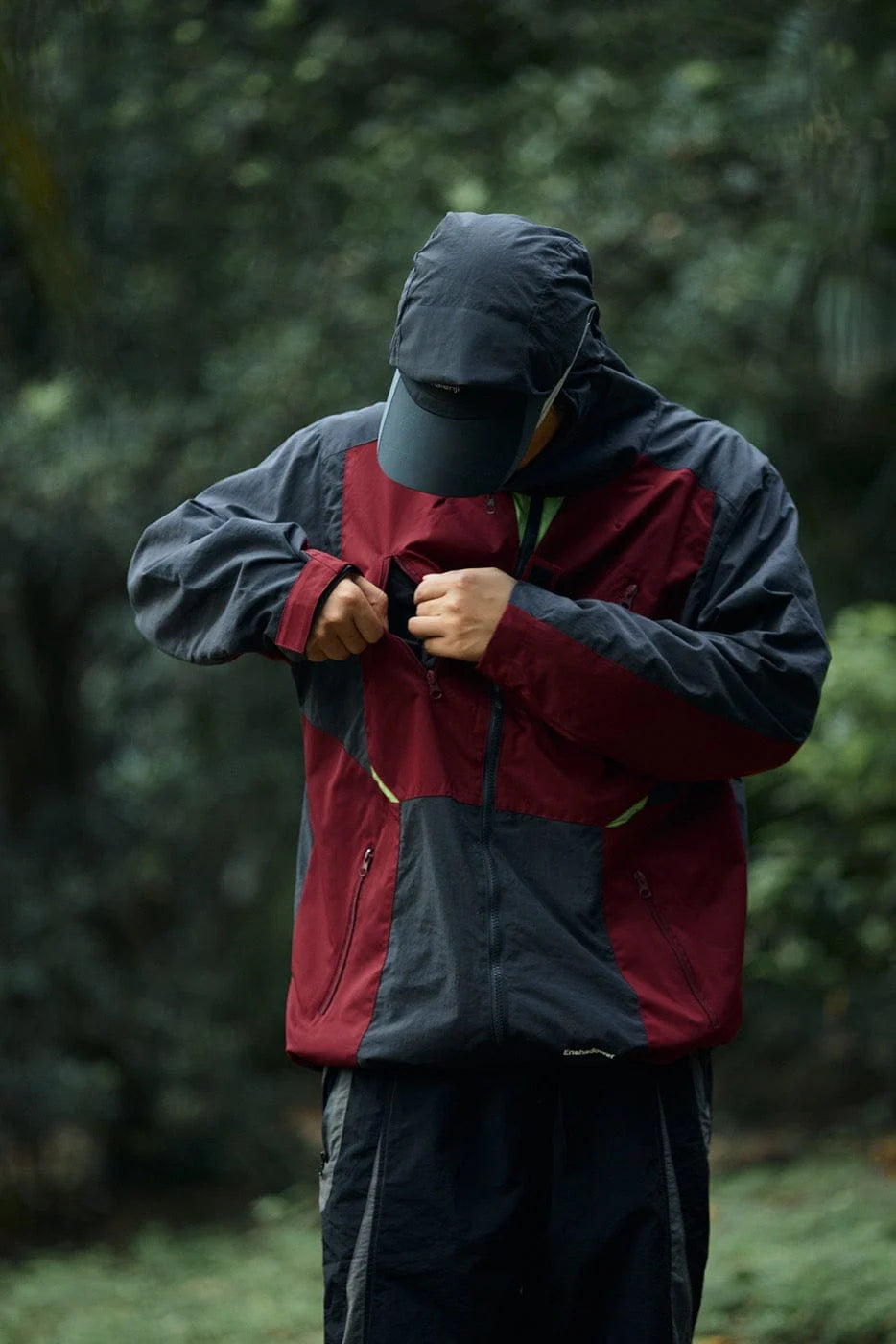 ENSHADOWER 10th Anniversary Spliced Contrasted Windbreaker