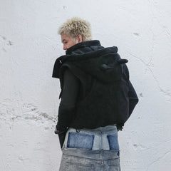 UNDERWATER Demon Horned Detachable Hood Down Vest