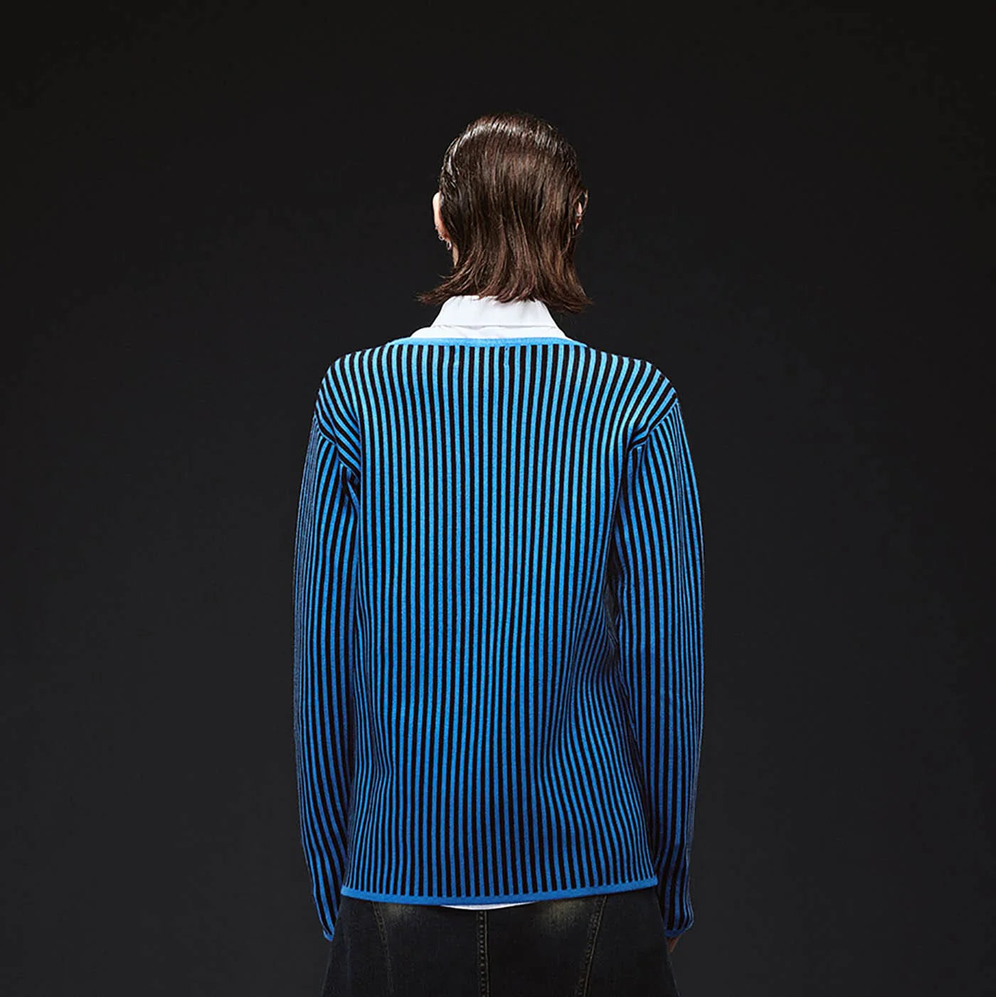 ARTIFICIAL WORLD Essential Striped Knitted L/S Tee