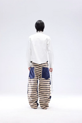 NOTHINGNESS WORLD Snake Graphic Layered-Collar Denim Shirt