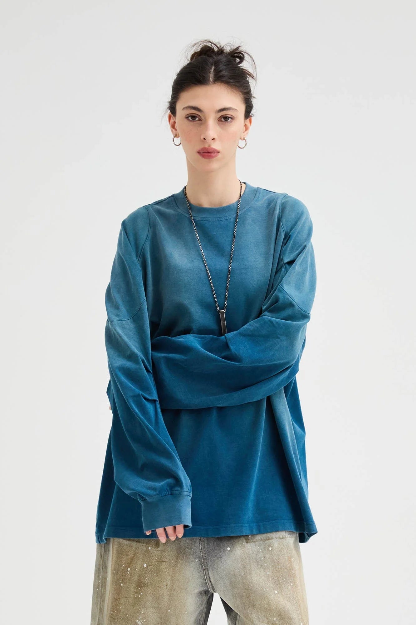 ORGANIC EMOTION Iceberg Gradient Long-Sleeve Tee