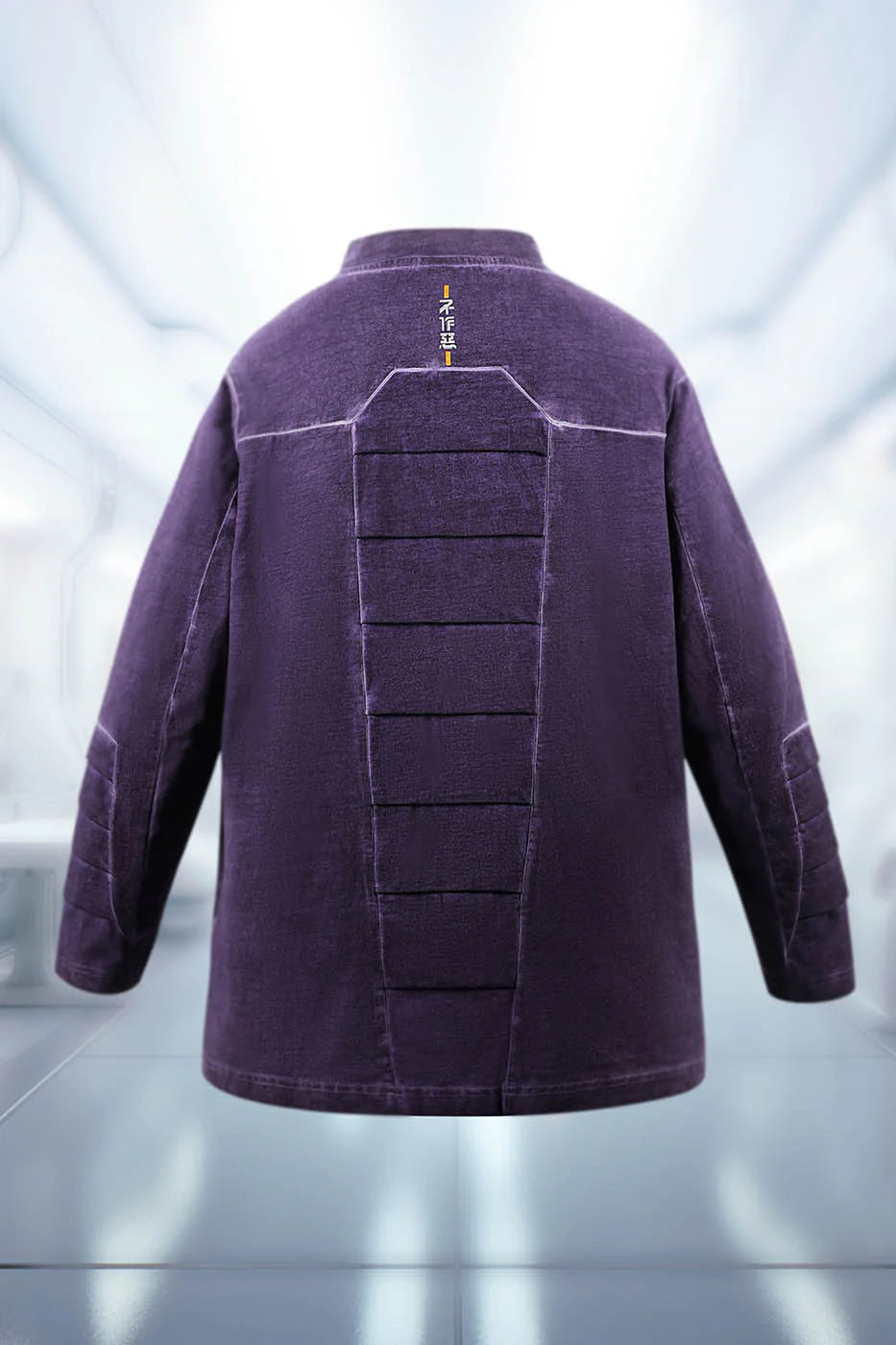XIPHEVIL Futuristic-Distressed Paneled L/S Tee