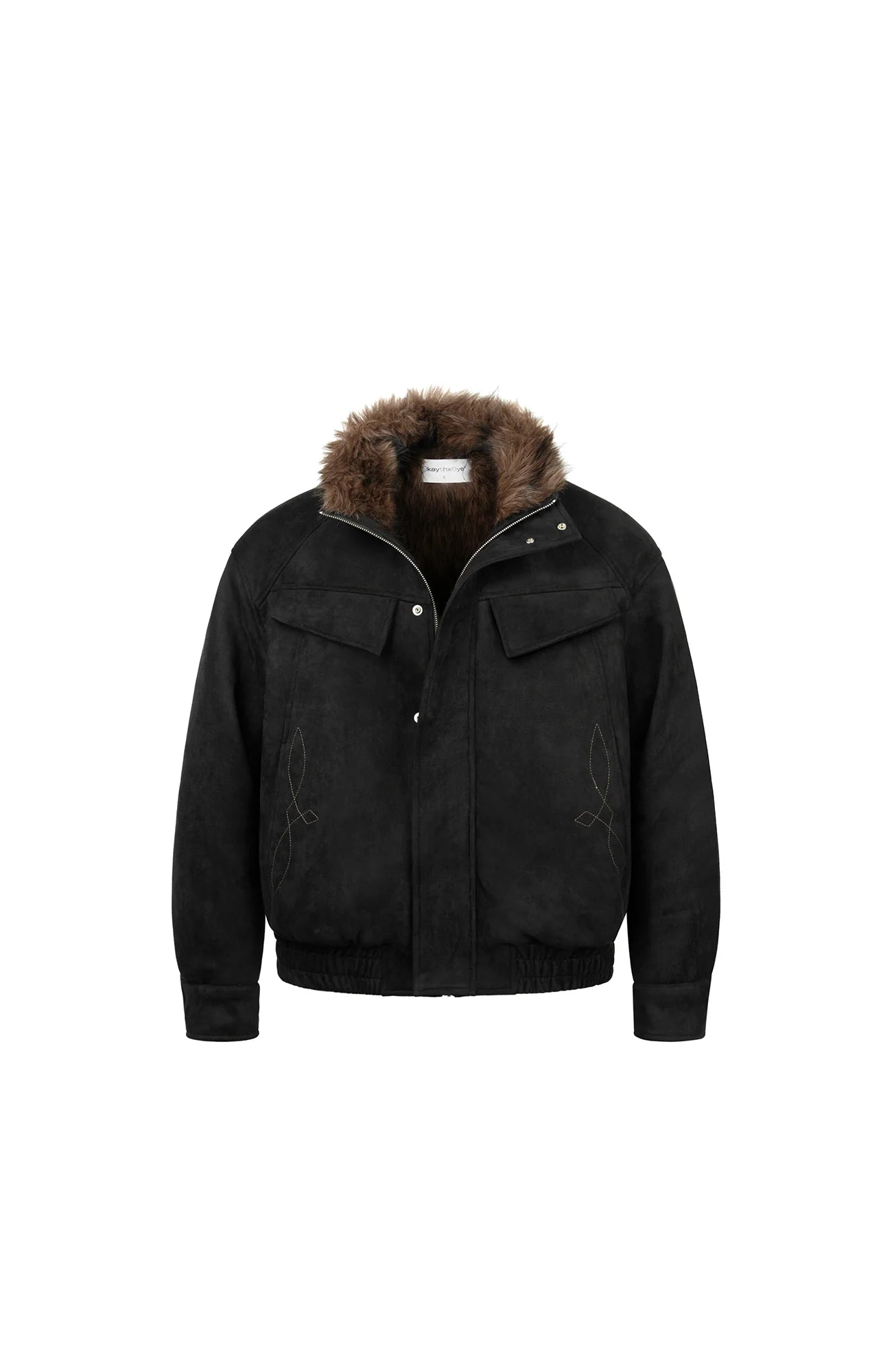 OKAYTHXBYE Faux Fur-Lined Utility Bomber