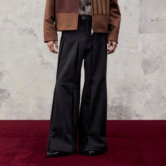 ALVNG AR ANTS Double Pleat Panel Wide-Leg Trousers