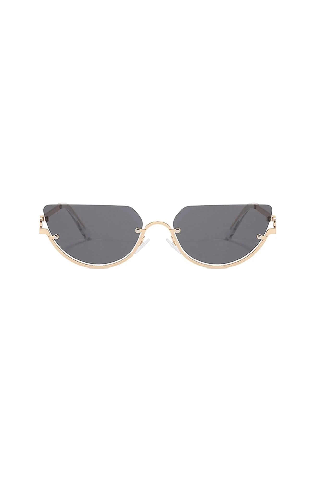 DAMAGE ASIA Semi-Oval Half-Rim Curved Frame Glasses