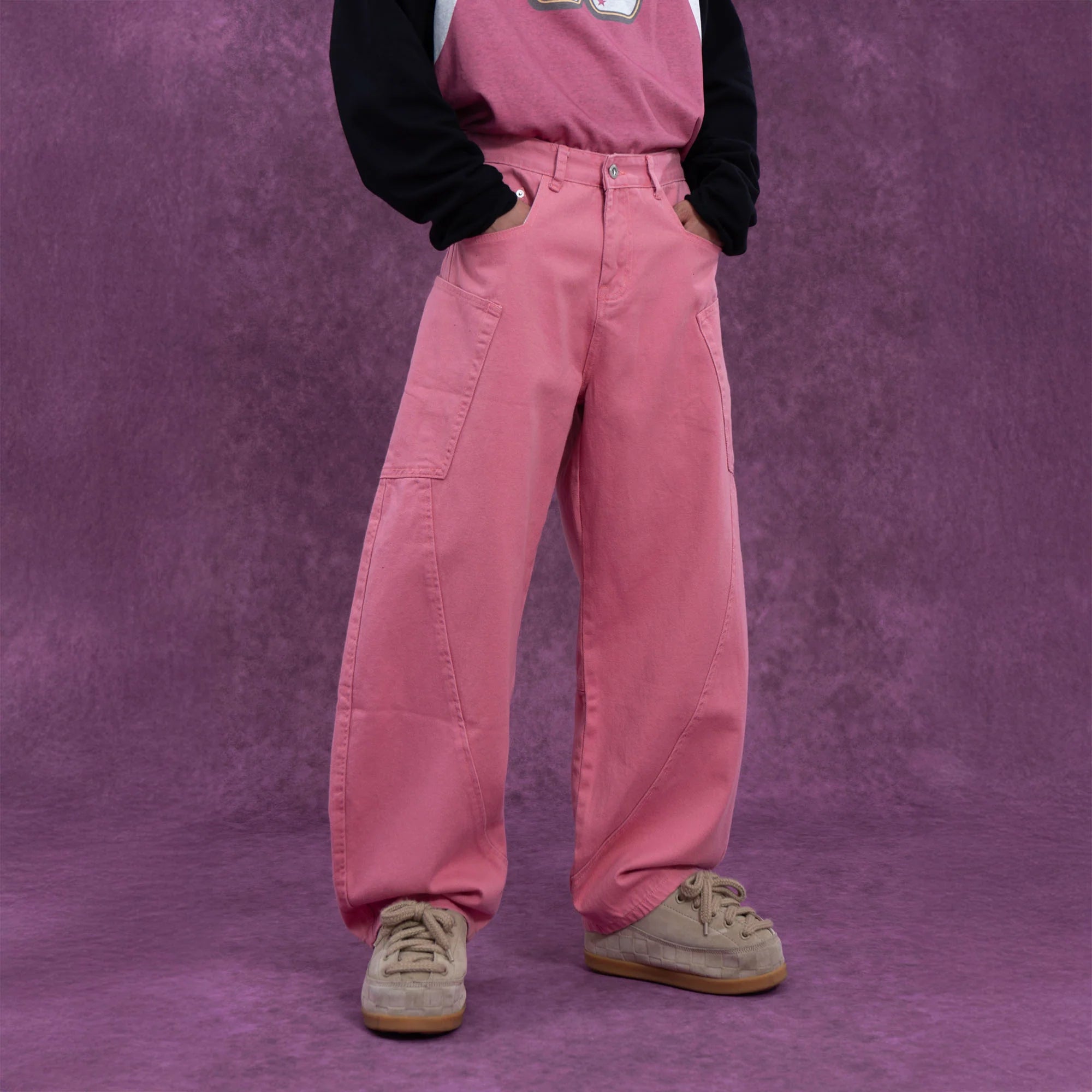 CLP Slant Panel Oversized Cargo Jeans