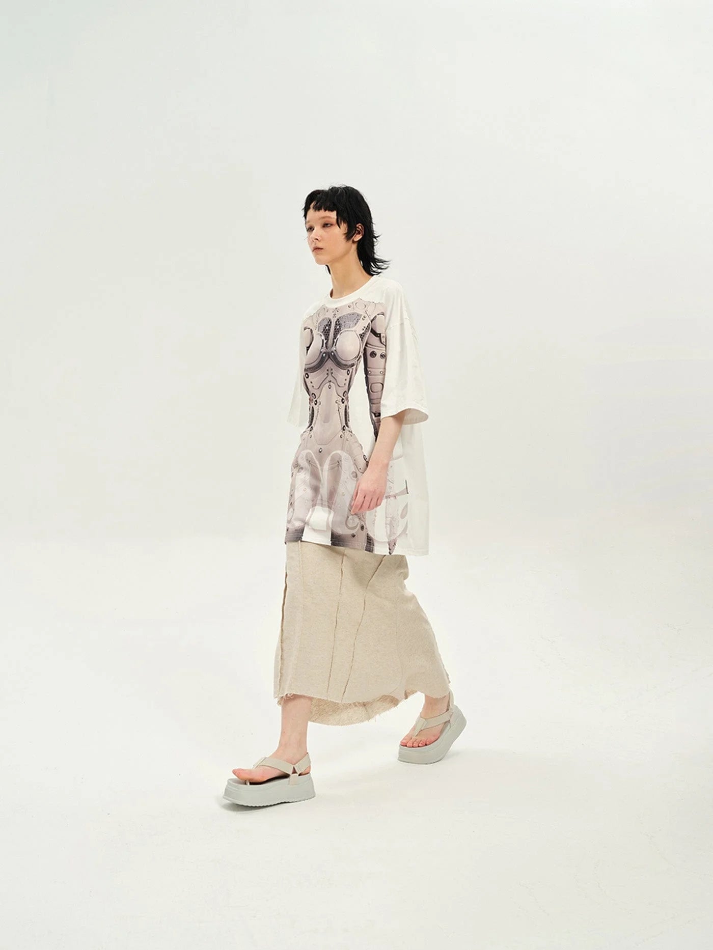 DAMAGE ASIA Ex Machina Graphics Oversized T-Shirt