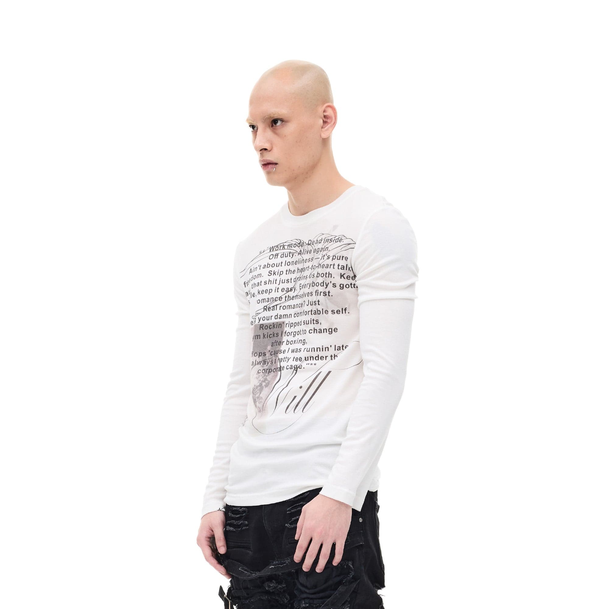 WHISTLEHUNTER Graphic Slim-Fit Stretchable Long-Sleeve Tee