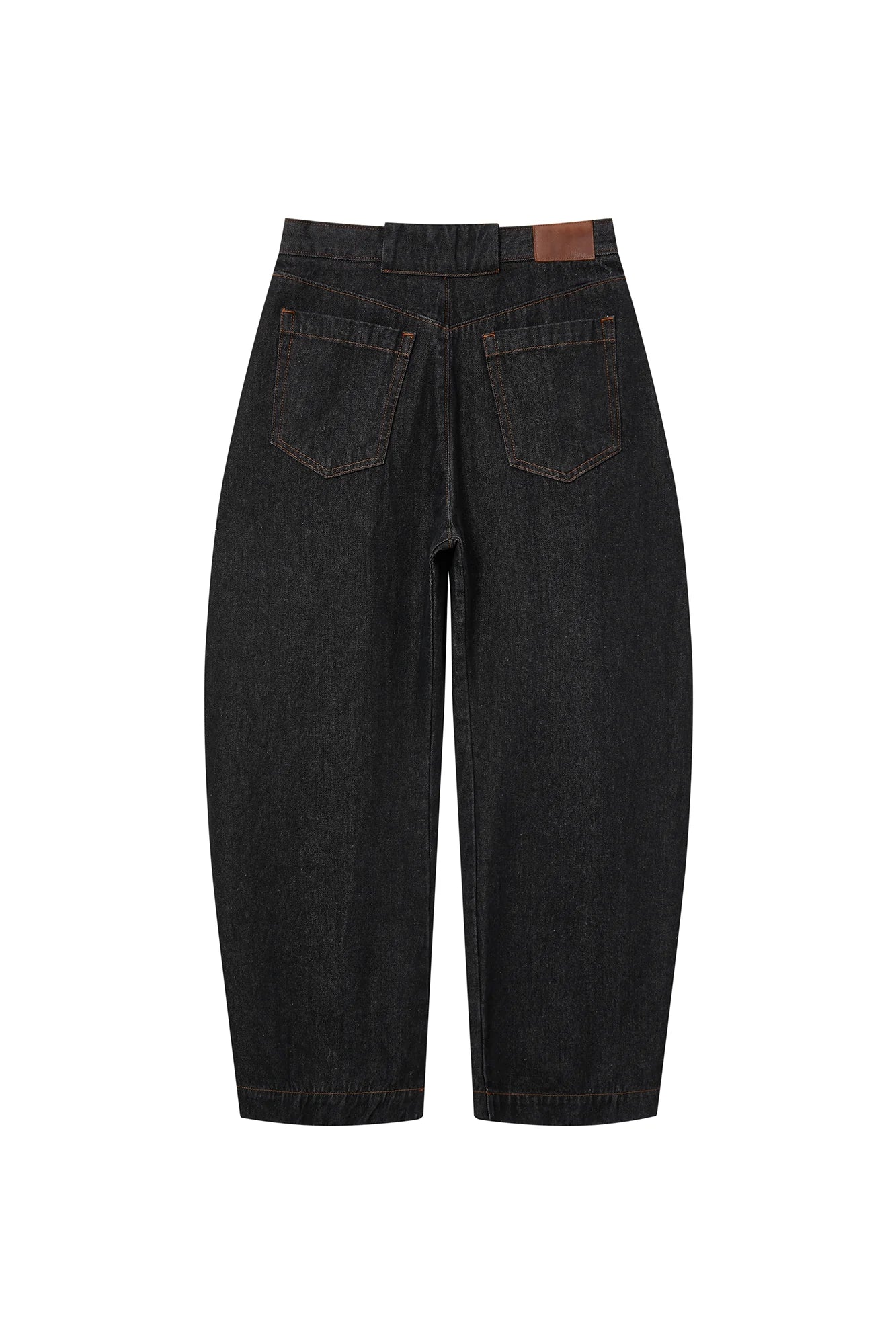 OPICLOTH Curved Panel Oversized Raw Jeans