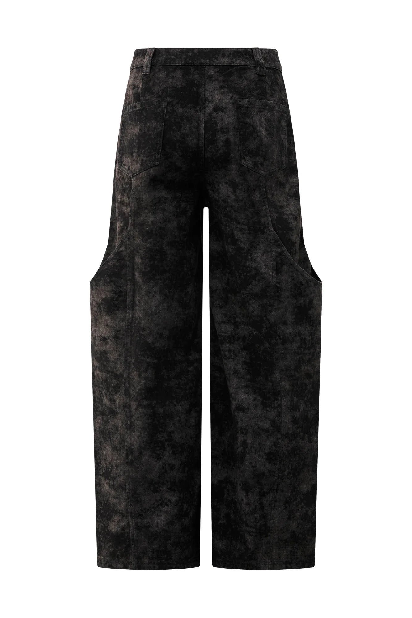 ORGANIC EMOTION Big-Pocket Paneled Wide-Leg Jeans