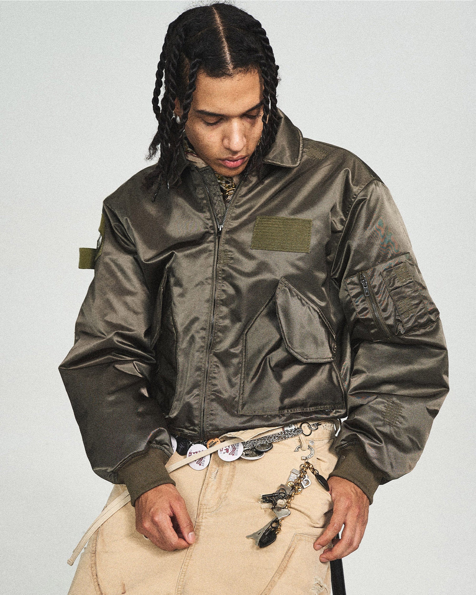 STEEPC Camo MA2 Multi-Pocket Patchwork Reversible Jacket