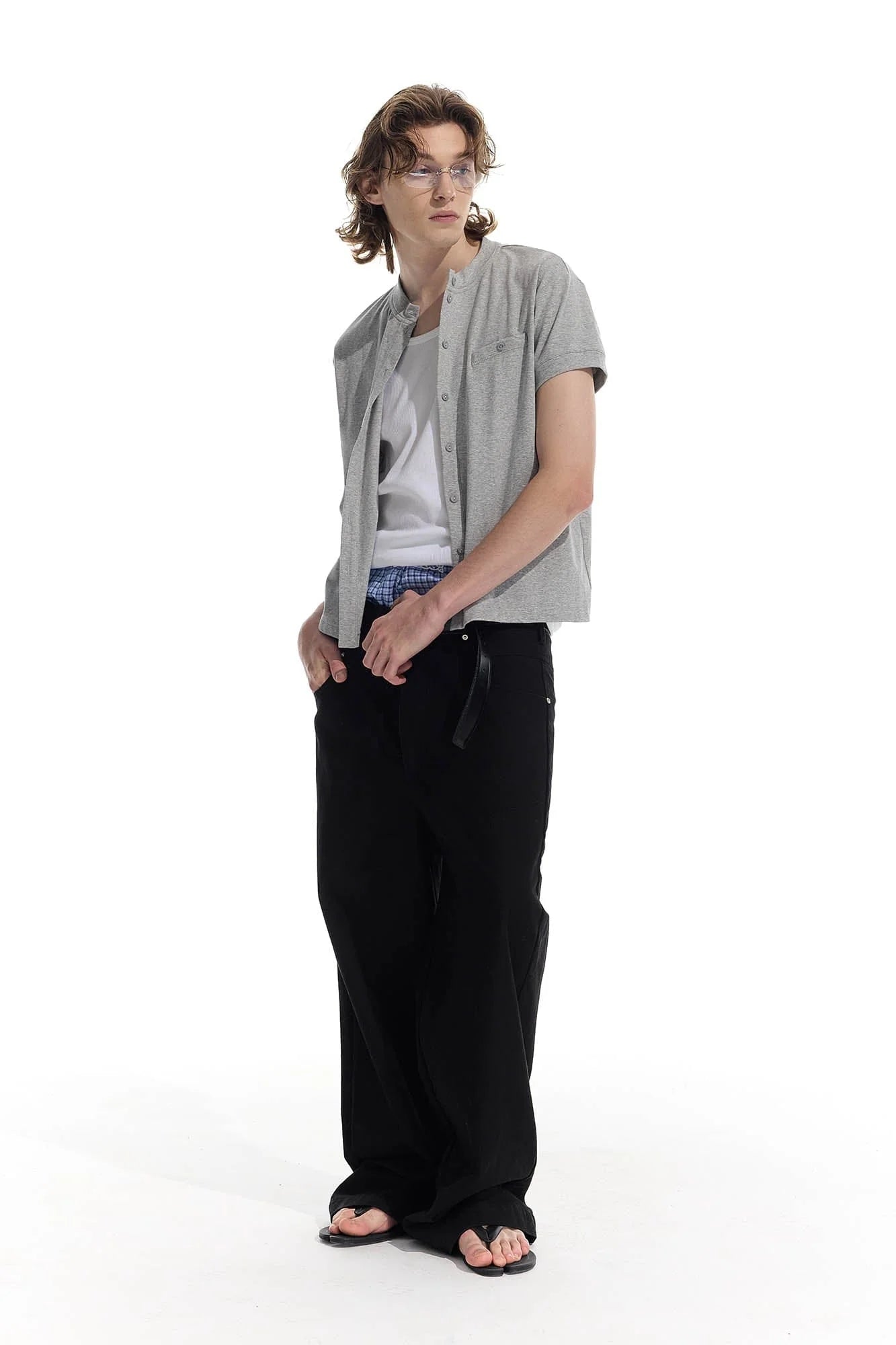 WHISTLEHUNTER Essential Wool-Blended Pocket Short-Sleeve Cardigan