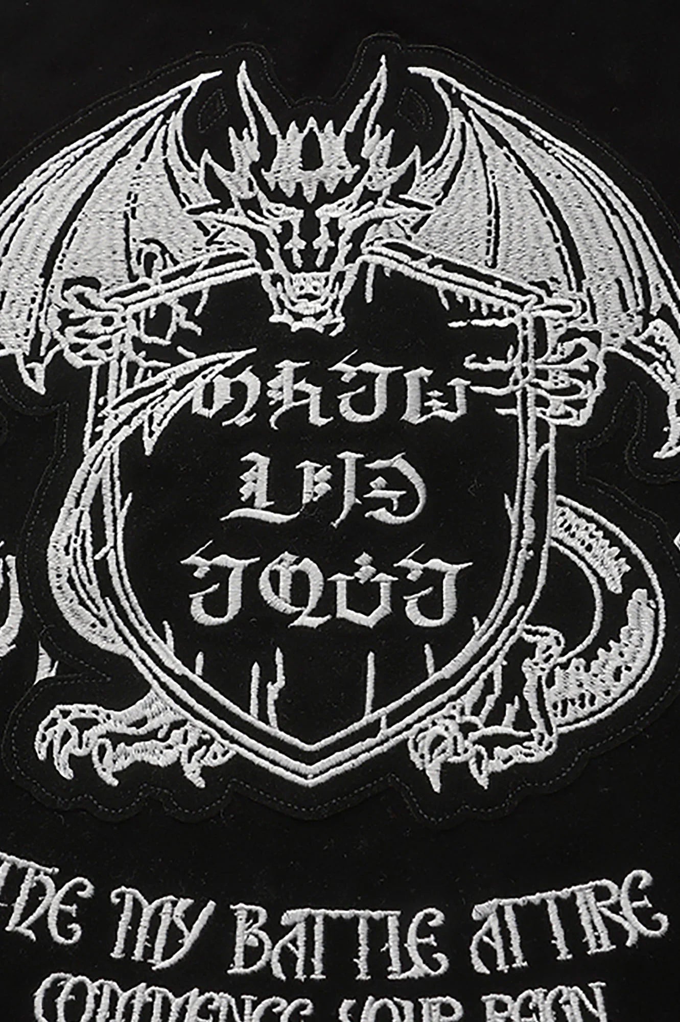 LUUUCAM Dragon Embroidered Suede Jacket