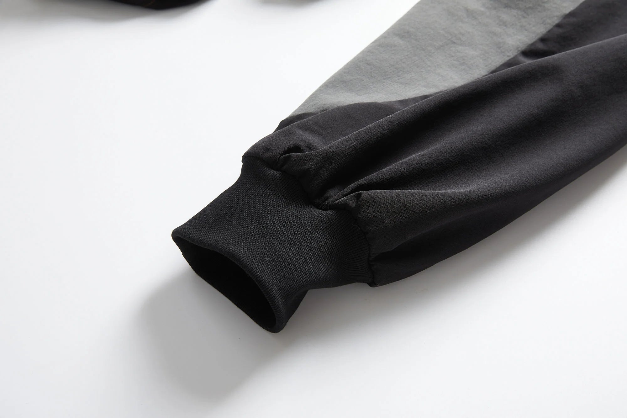 ERROR CODE ROBOT Asymmetric Zip Contrast Panel Sweatshirt