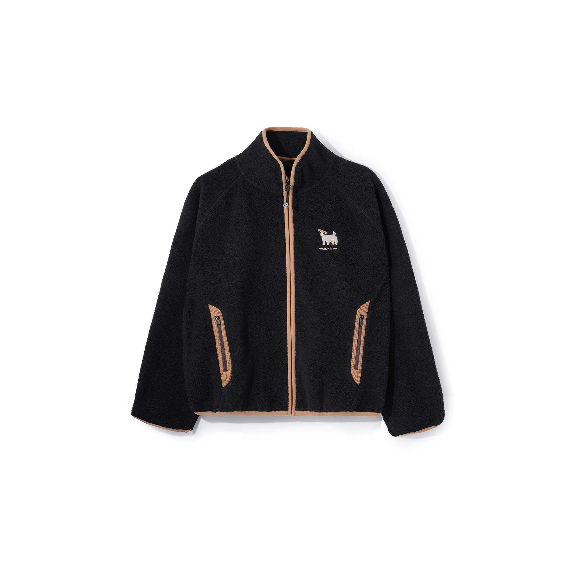 UMAMIISM Contrast Trim Fleece Jacket