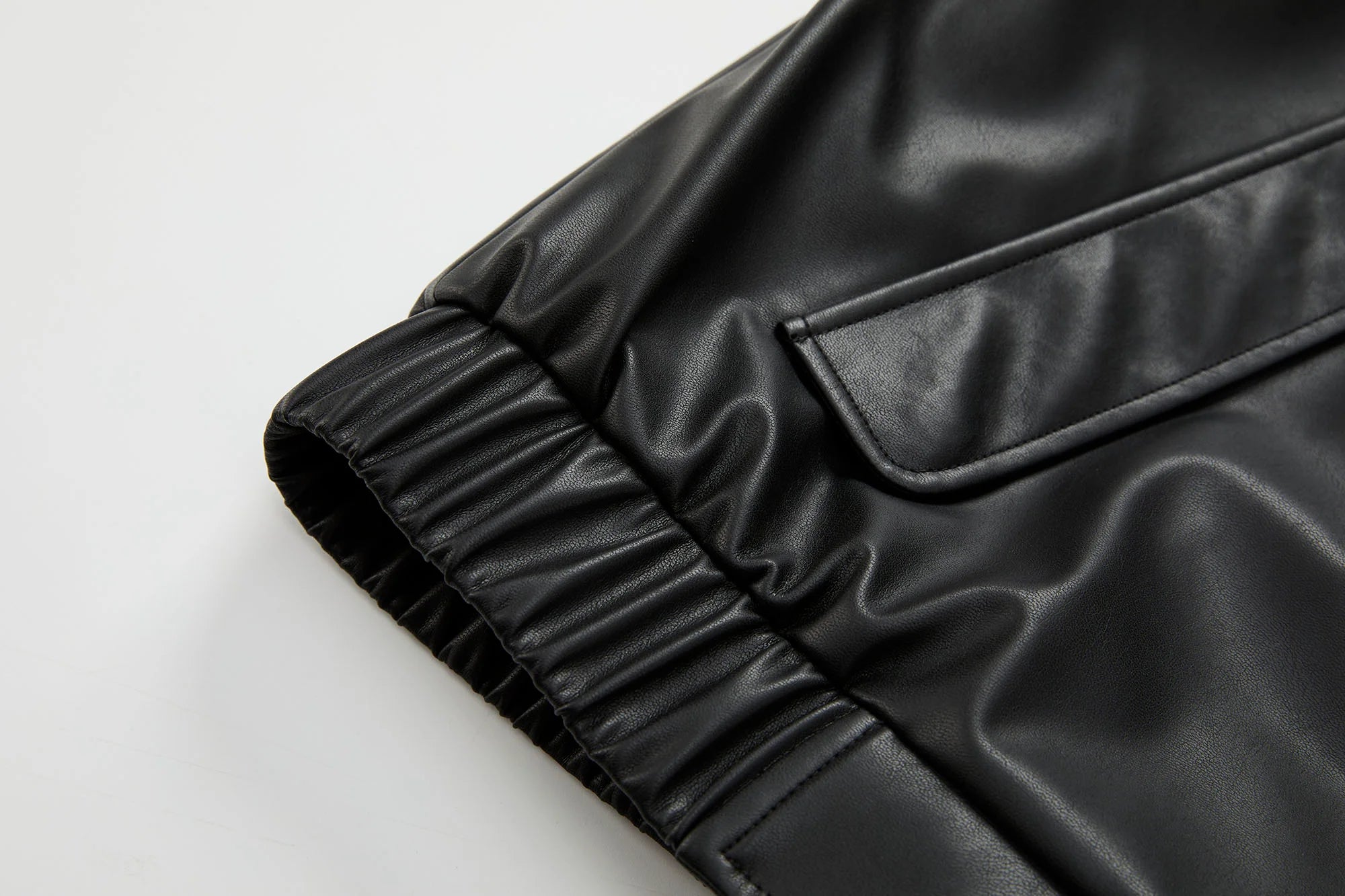 ORGANIC EMOTION Faux Leather Piped Seam Jacket