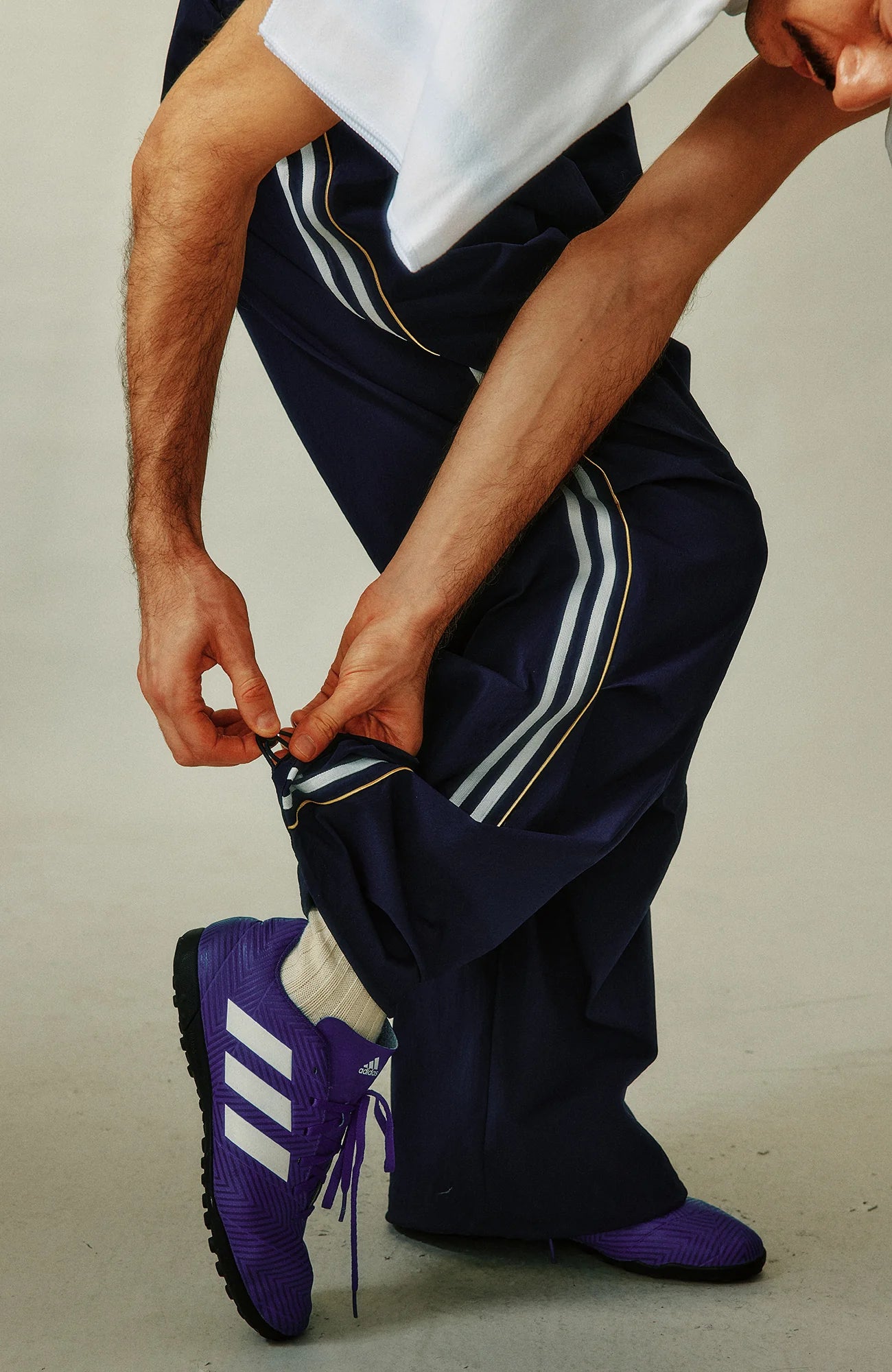 UMAMIISM Striped Drawstring Quick-Dry Track Pants