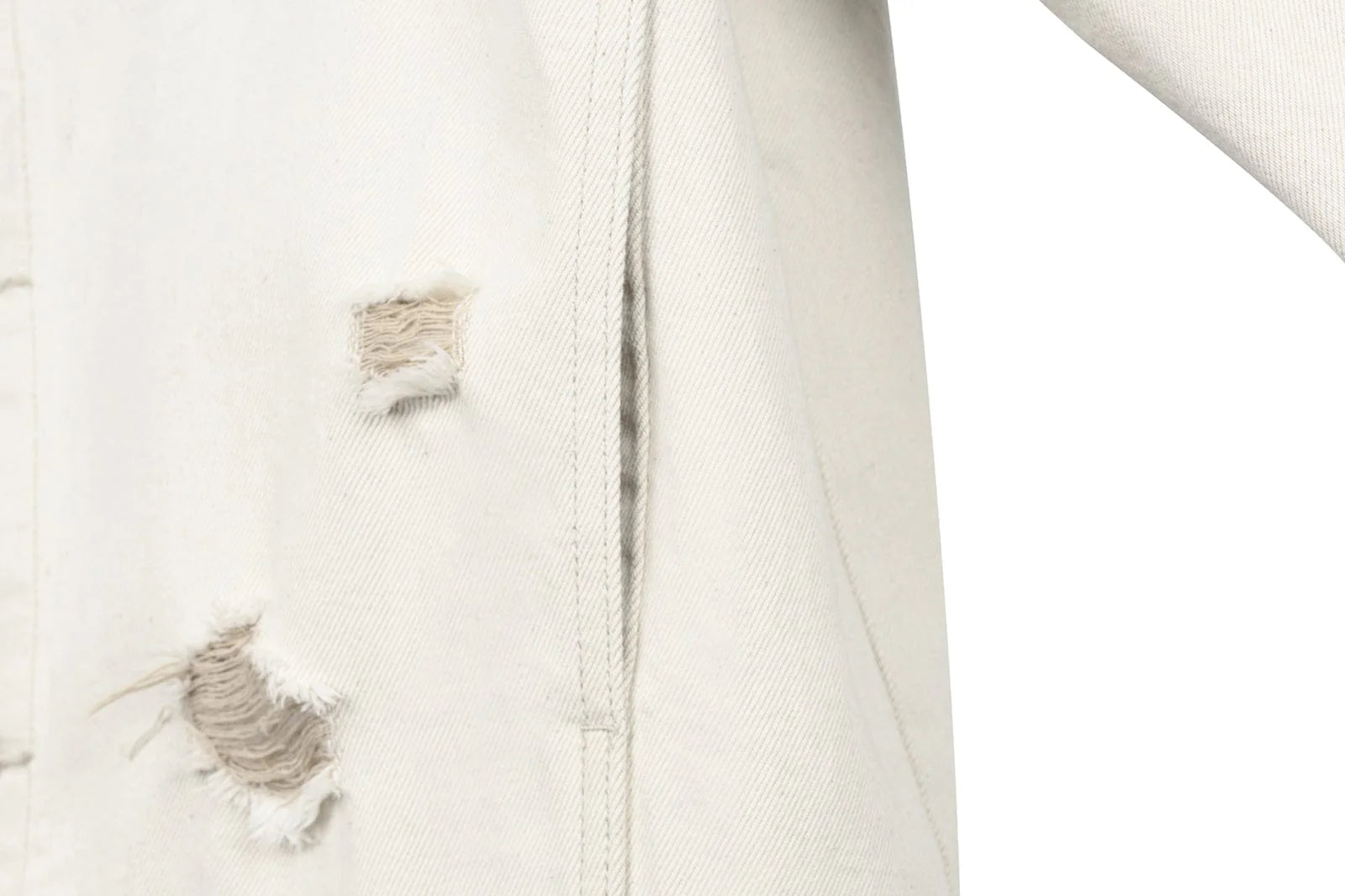 OKAYTHXBYE Distressed Houndstooth-Lined Frayed Jacket