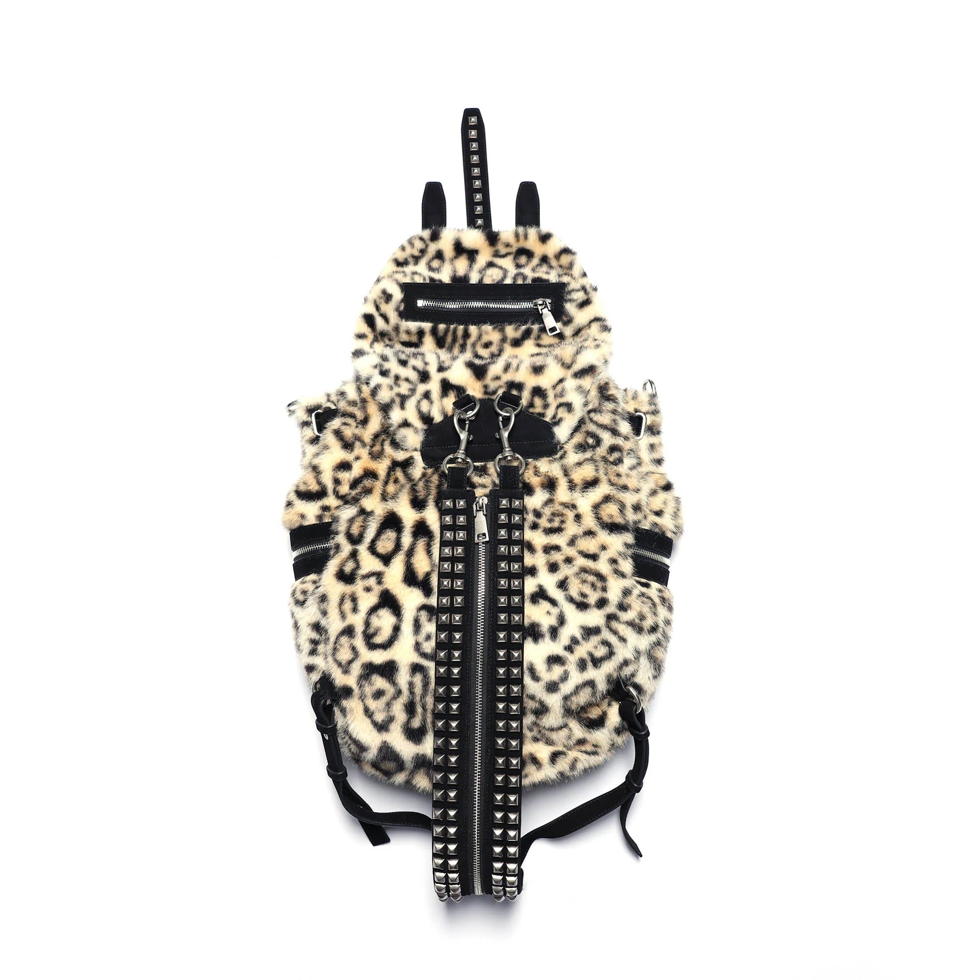 PCCVISION x GMK Studded Zippered PU Bucket Backpack