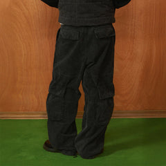 PMW Multi-Pocket Washed Cargo Jeans