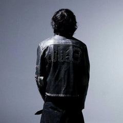 PCCVISION x GMK Distressed Studded Leather Jacket
