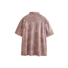 ME DA IGUAL Fuzzy Leopard Polo T-Shirt
