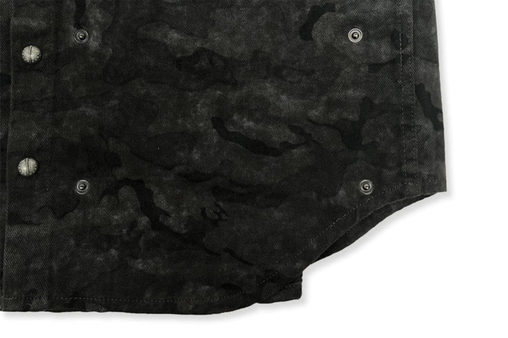 TECNINEGROUP Detachable Hood Star-Rivet Camo Jacket