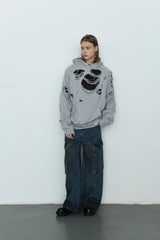 EGOFETCH Ripped Oversized Hoodie