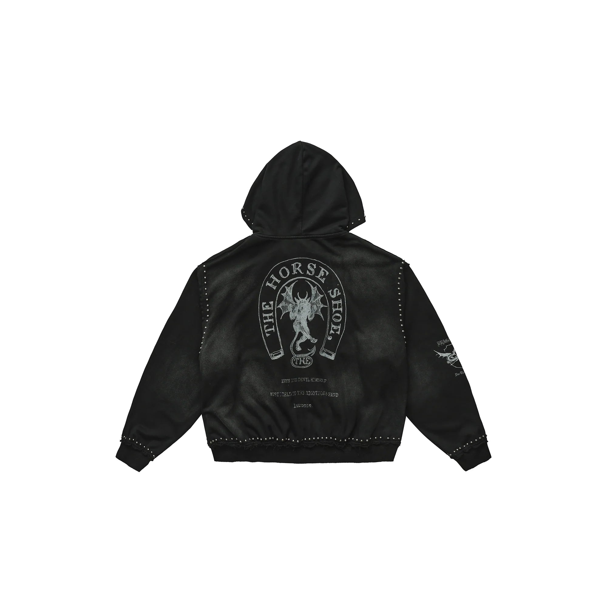 LUUUCAM Retro Studded Zip Hoodie
