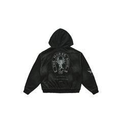 LUUUCAM Retro Studded Zip Hoodie